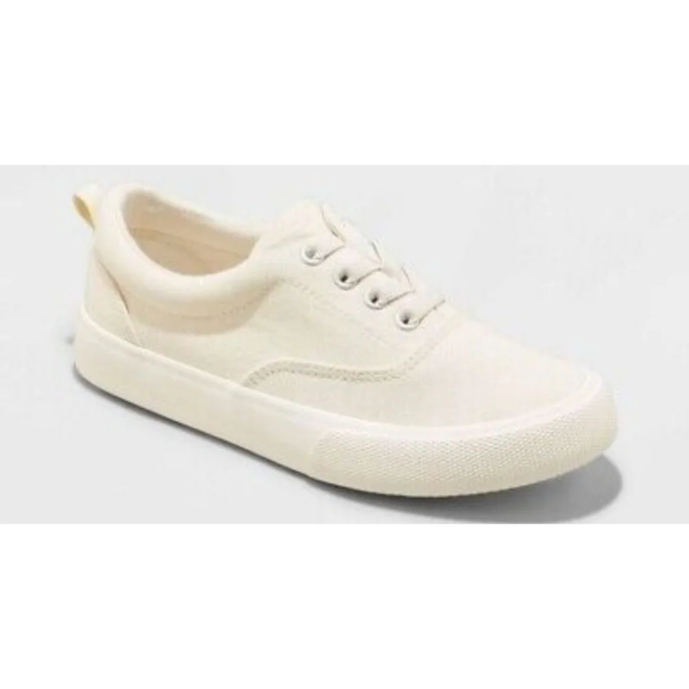 NEW Cat & Jack Boys' Tyler Slip-On Off-White Sneakers